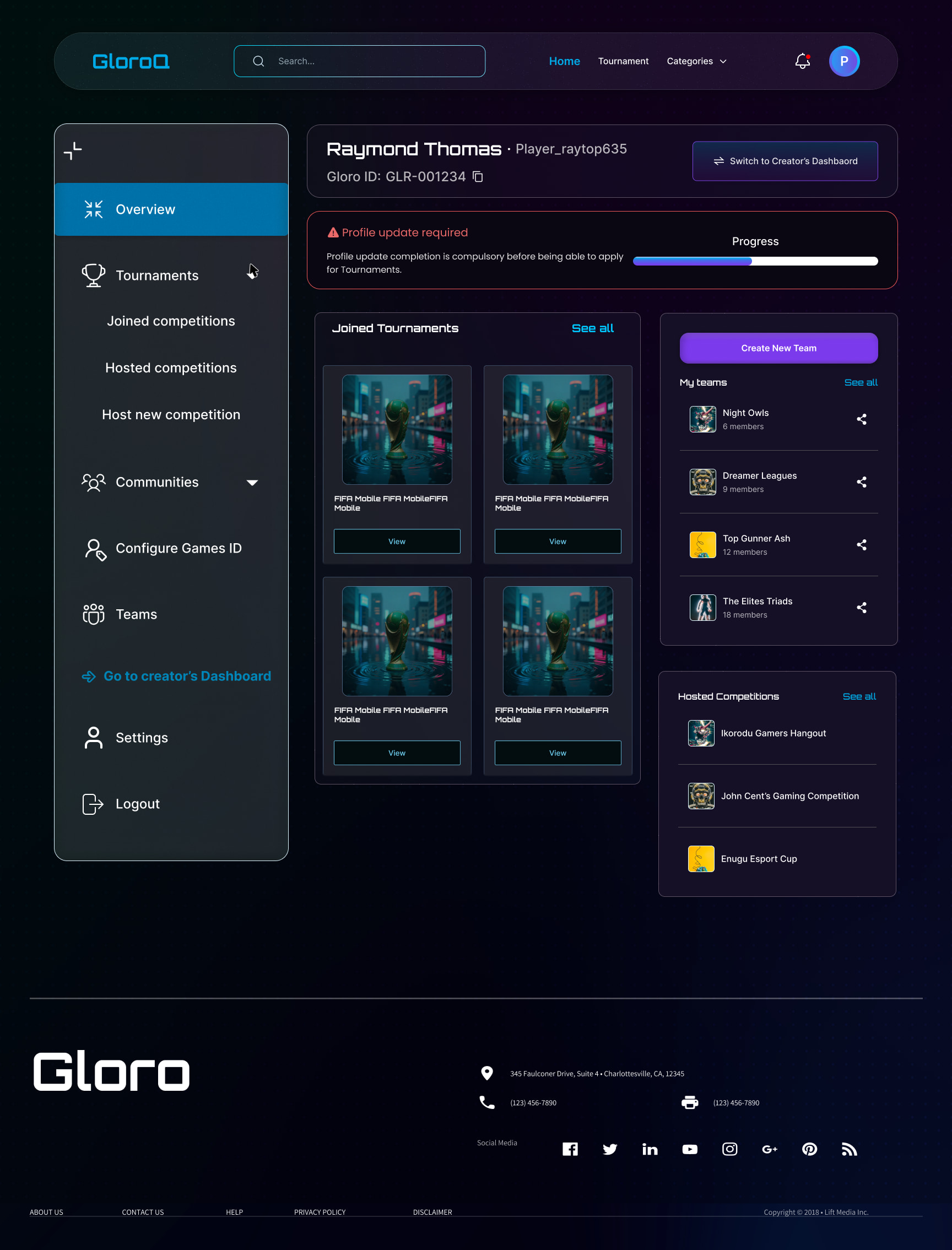 Personal dashboard